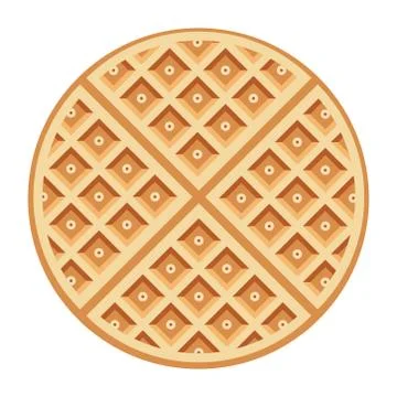 Vector belgium round waffle Stock Illustration