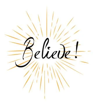 Vector Believe Sunrays Background Stock Illustration