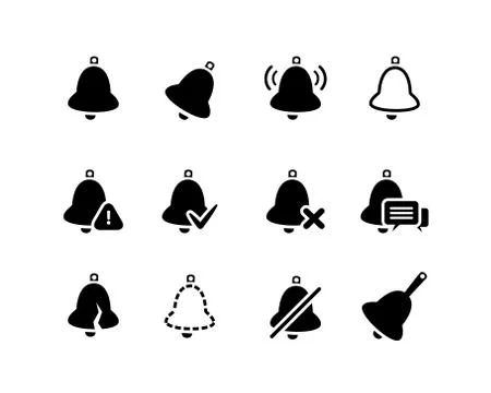 Vector Bell icons set Stock Illustration