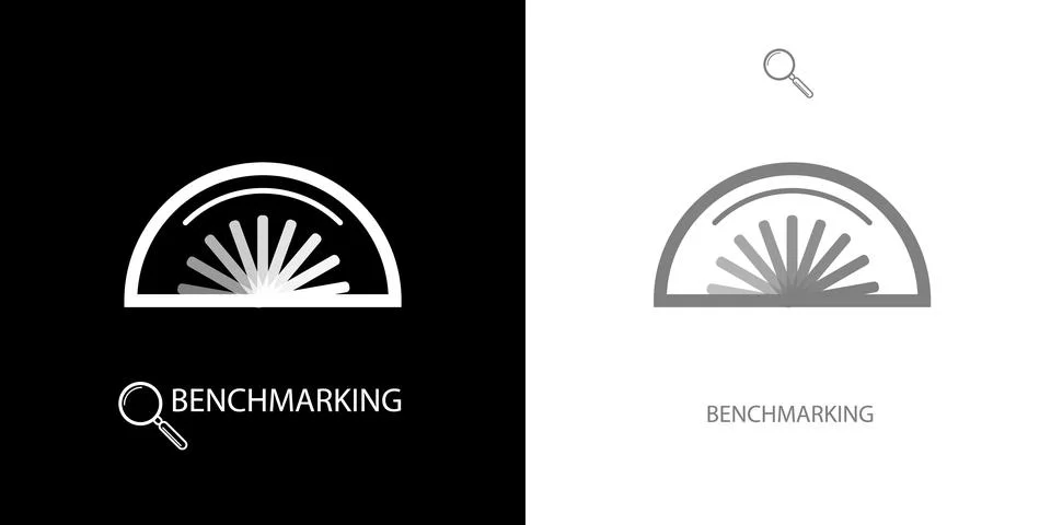 Vector benchmarking icon set isolated. business and marketing icons collection Stock Illustration