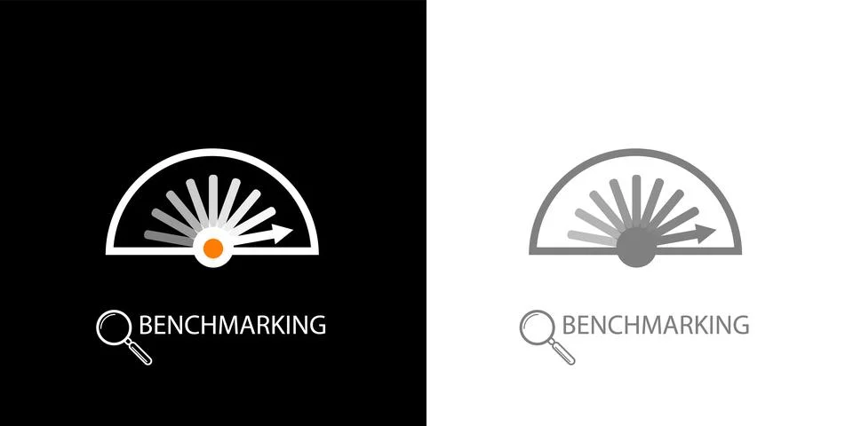 Vector benchmarking icon set isolated. business and marketing icons collection Stock Illustration