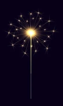 Vector Bengal Sparkler Yellow Stock Illustration