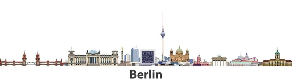 Vector Berlin city skyline イラスト素材