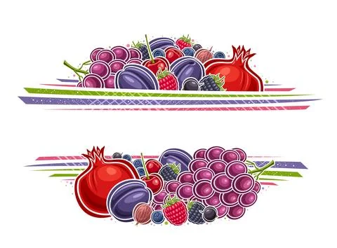 Vector Berry Border Stock Illustration