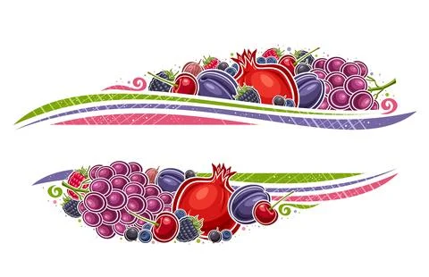 Vector Berry Border Illustrazione stock