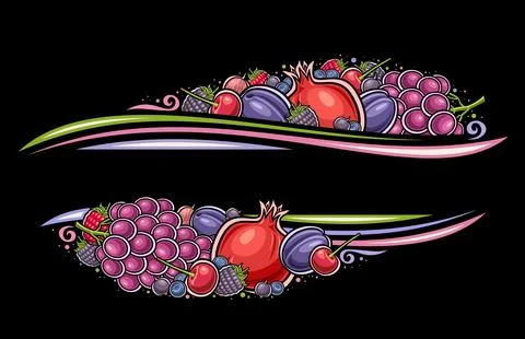 Vector Berry Border Stock Illustration