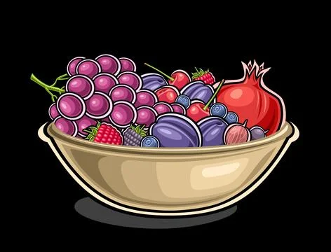 Vector Berry Dish Stock-Illustration
