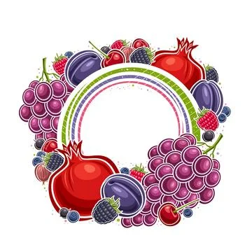 Vector Berry Frame Stock Illustration