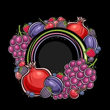 Vector Berry Frame Stock Illustration