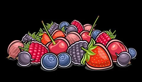 Vector Berry Heap Stock Illustration
