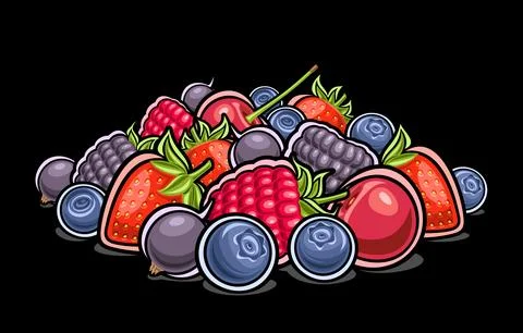 Vector Berry Heap Stock Illustration