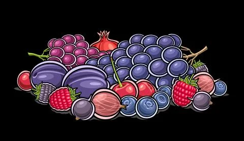 Vector Berry Logo 스톡 일러스트