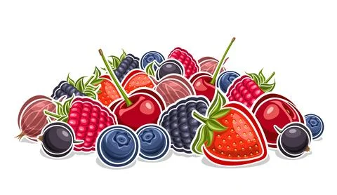 Vector Berry Pile Stock Illustration