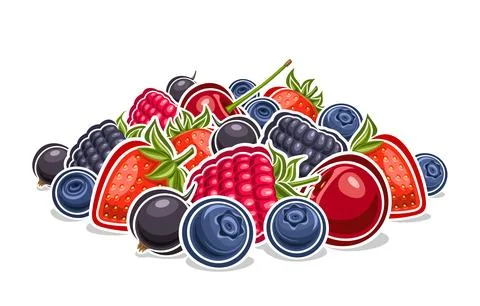 Vector Berry Pile Stock Illustration