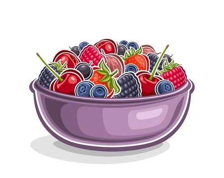 Vector Berry Plate Stock Illustration