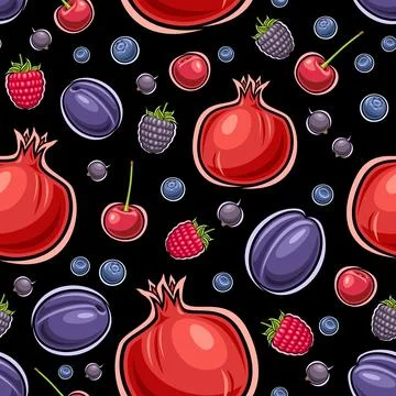 Vector Berry Seamless Pattern イラスト素材