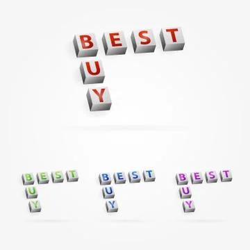 Vector best buy text Stock Illustration