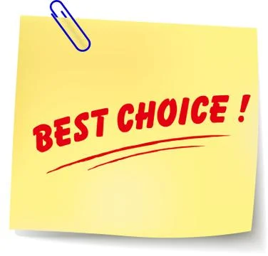 Vector best choice message Stock Illustration