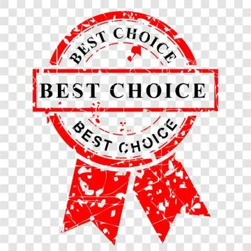Vector, Best Choice, Scratch Circle Red Rubber Stamp, at transparent effect b Stock Illustration
