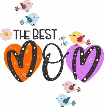 Vector of the best mom Stock Illustration