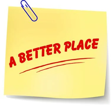 Vector better place message Stock Illustration