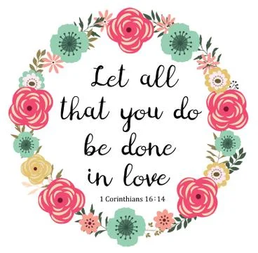 Vector Bible Verse Stock Illustration