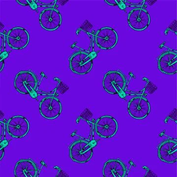 Vector Bicycle with Cart Stock Illustration