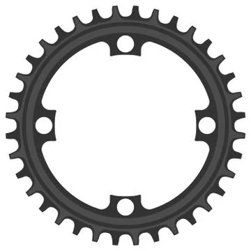 Vector Bicycle chainring 36 tooth isolated. Mtb gear. 스톡 일러스트