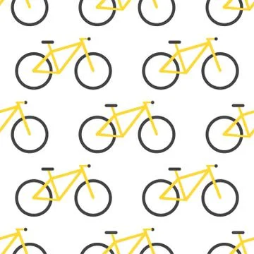 Vector bicycle pattern. Flat design Stock Illustration