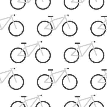 Vector bicycle pattern. Flat design Stock Illustration