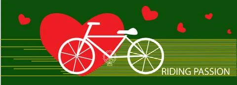 Vector bicycle riding passion exercise concept 스톡 일러스트