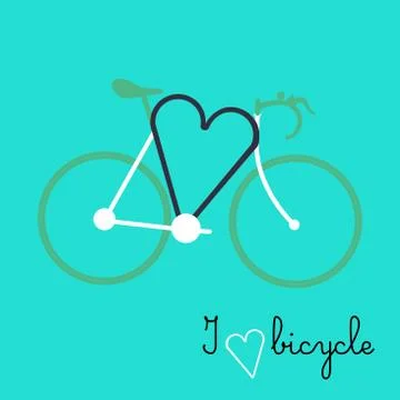 Vector bicycle silhouette with graphic message Stock Illustration