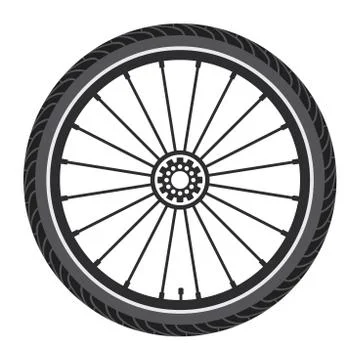 Vector bicycle wheel Stock Illustration
