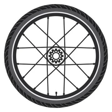 Vector bicycle wheel Stock Illustration