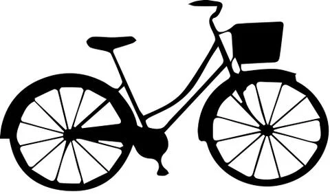 Vector bicycle on a white background Stock Illustration