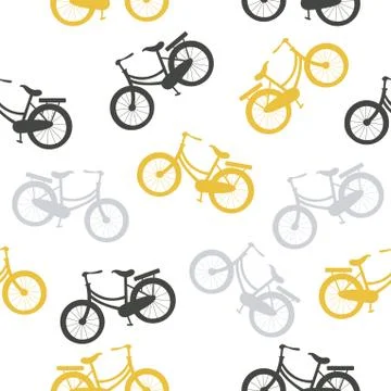 Vector bicycles pattern Stock Illustration