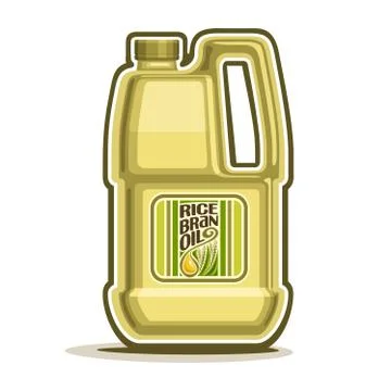 Vector big Bottle for Rice Bran Oil Stock Illustration