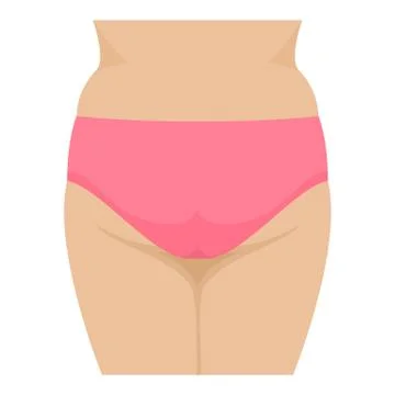 Vector big fat ass in pink panties, fatty butt Stock Illustration