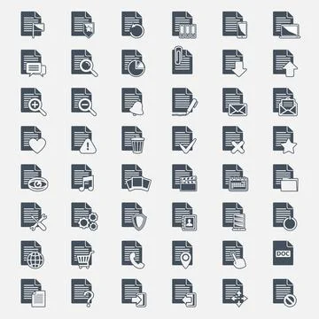 Vector big set Document File icons Vector big set Document File icons isol... Stock Photos