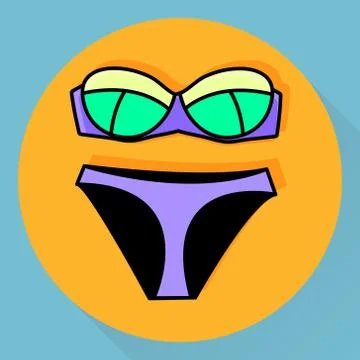 Vector bikini swimsuit icon. Stock Illustration