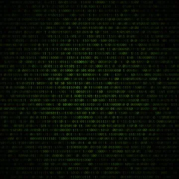 Vector binary code abstract background. Illustrazione stock