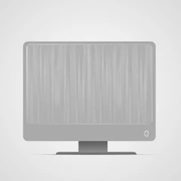 Vector : Binary code inside computer monitor Stock Illustration