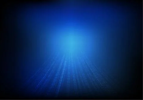 Vector : Binary number on blue technology background 스톡 일러스트