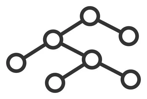 Vector Binary Tree Flat Icon Image Stockillustratie