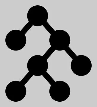 Vector Binary Tree Icon Illustration Stock Illustration