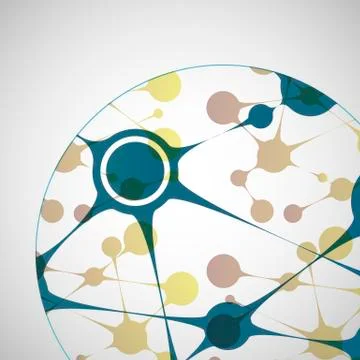 Vector biotechnology illustration. Science design molecule, formula, DNA 스톡 일러스트