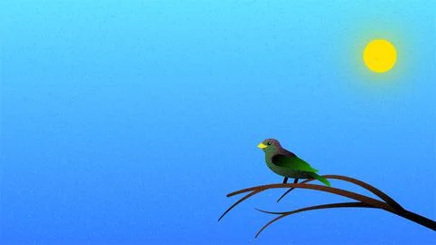 Vector bird in grain brush style Stock Illustration