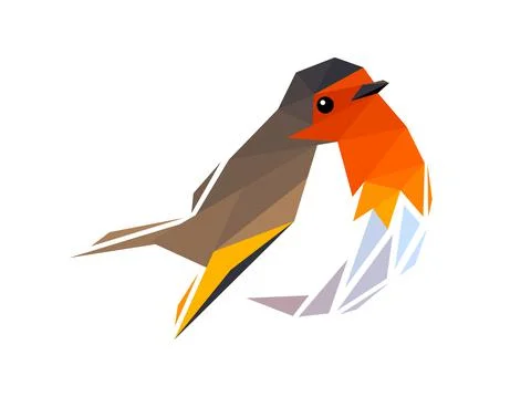 Vector bird in low poly style Stock Illustration