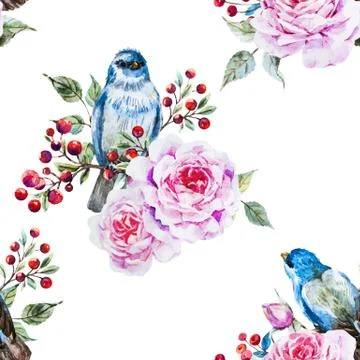 Vector bird pattern Stock Illustration