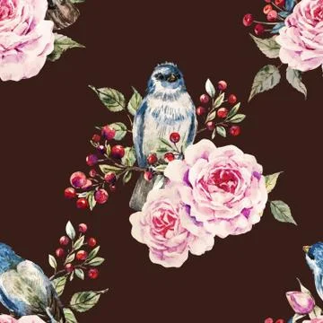 Vector bird pattern Stock Illustration